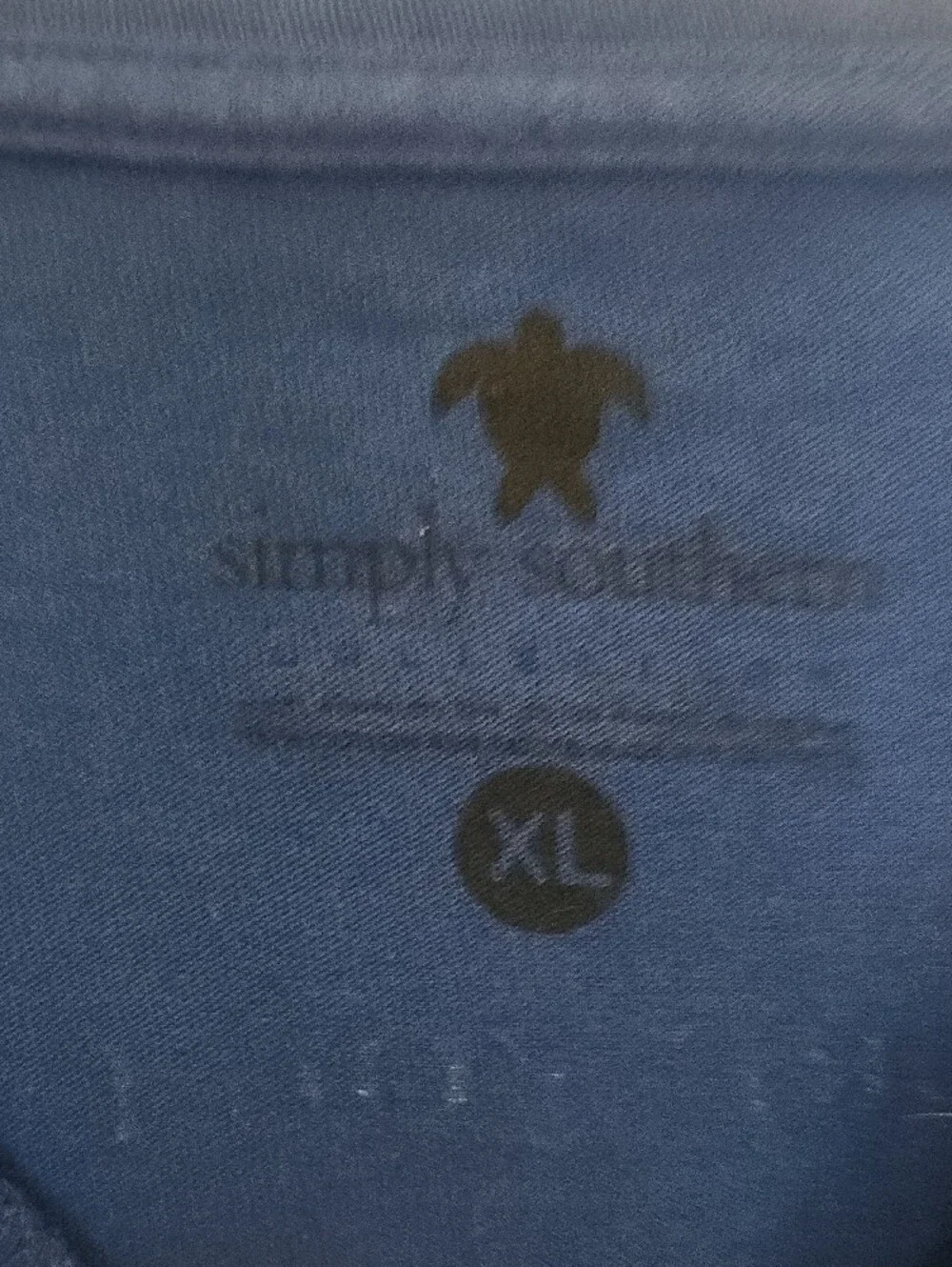Simply Southern Royal Blue Long Sleeve Shirt with Pink Bow Logo - Picture 2 of 3